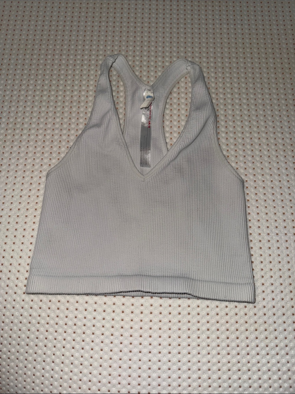 FP Movement by Free People Ribbed White Racerback Tank